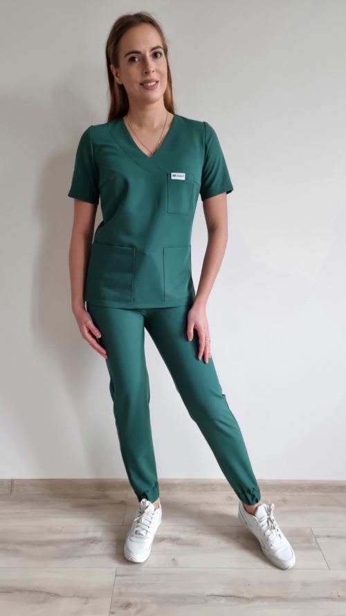 Bluza medyczna damska Dark Green BASIC EFIMED