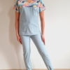 Bluza medyczna damska wstawka bajkowa tęcza kolor COLD MINT BASIC EFIMED