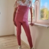 Bluza medyczna damska wstawka róże ANGELA kolor DUSTY ROSE BASIC EFIMED