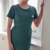 Sukienka medyczna damska taliowana kolor DARK GREEN BASIC EFIMED