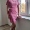 Sukienka medyczna damska taliowana kolor DUSTY ROSE BASIC EFIMED