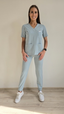 Komplet medyczny damski SCRUBS Bluza + Jogger kolor Cold Mint BASIC EFIMED