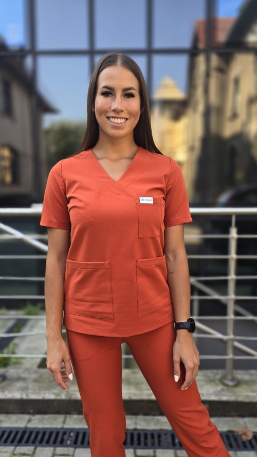 Bluza medyczna damska BURNT ORANGE BASIC EFIMED