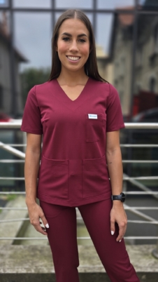 Bluza medyczna damska BURGUND BASIC EFIMED