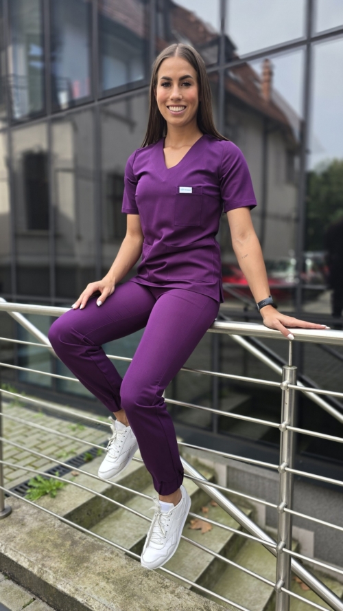 Bluza medyczna damska PURPLE VIOLET BASIC EFIMED