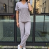 Spodnie medyczne damskie joggery kolor FOG GREY BASIC EFIMED