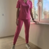 Bluza medyczna damska taliowana z wszytym rękawem kolor BARBIE PINK PRO EFIMED