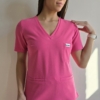 Bluza medyczna damska taliowana z wszytym rękawem kolor BARBIE PINK PRO EFIMED