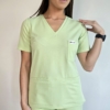 Bluza medyczna damska taliowana z wszytym rękawem kolor LIGHT GREEN PRO EFIMED