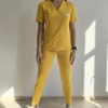 Bluza medyczna damska taliowana z wszytym rękawem kolor YELLOW WISKOZA PRO EFIMED