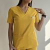 Bluza medyczna damska taliowana z wszytym rękawem kolor YELLOW WISKOZA PRO EFIMED
