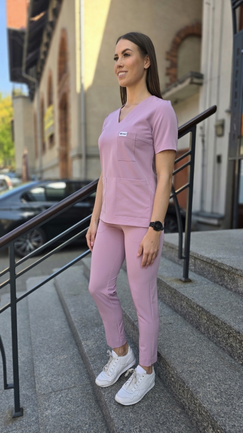 Bluza medyczna damska BABY PINK BASIC EFIMED