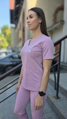 Bluza medyczna damska BABY PINK BASIC EFIMED