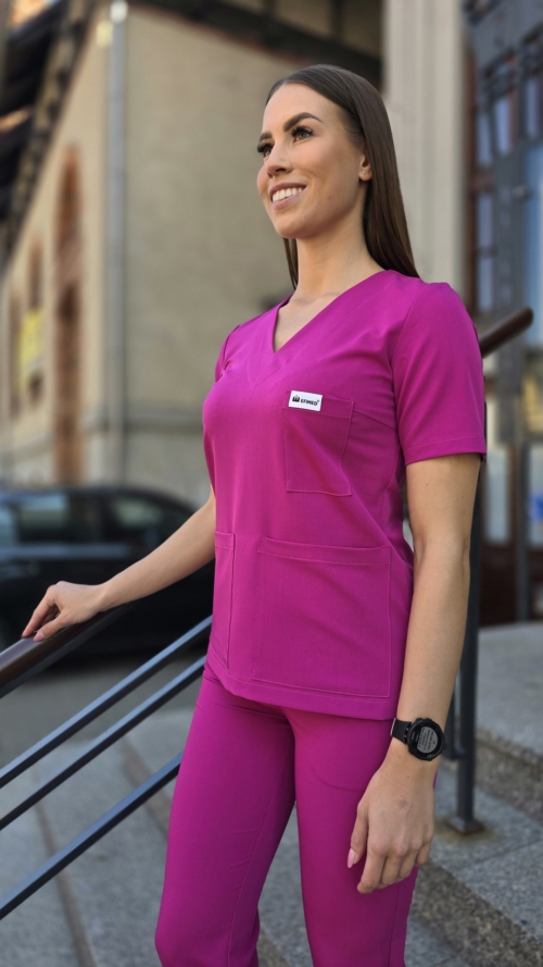 Bluza medyczna damska HOT PINK BASIC EFIMED