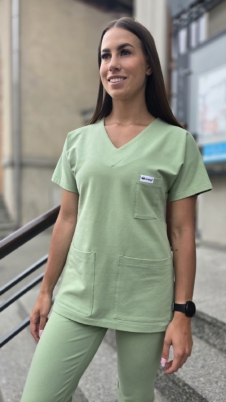 Bluza medyczna damska kolor MINT BAWEŁNA ORGANICZNA EFIMED