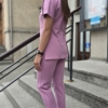 Bluza medyczna damska kolor DARK DUSTY PINK BAWEŁNA ORGANICZNA EFIMED