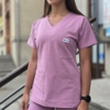 Bluza medyczna damska kolor DARK DUSTY PINK BAWEŁNA ORGANICZNA EFIMED