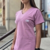 Bluza medyczna damska kolor DARK DUSTY PINK BAWEŁNA ORGANICZNA EFIMED