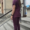 Bluza medyczna damska kolor PLUM BAWEŁNA ORGANICZNA EFIMED
