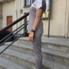 Bluza medyczna damska wstawka maki grafitowe kolor grafit SNC EFIMED