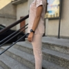 Bluza medyczna damska wstawka stokrotki kolor nude BASIC EFIMED