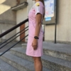Sukieka medyczna damska taliowana wzór kwiaty kolor pastelowy róż SNC EFIMED